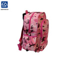 wholesale fashion pink 14'' school backpack with wheels,trolley school bag